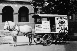 Borden's Horse Drawn Milk Delivery Wagon